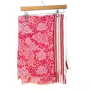 NWT Talbots‎ Scarf for Women, Pinks, Red & Ivory Soft Rayon